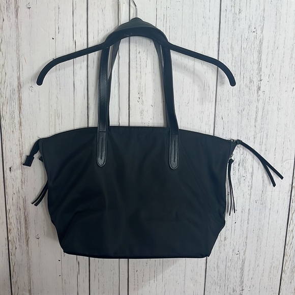 Botkier bond black tote bag zipper top vinyl outer - Picture 3 of 13